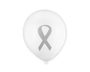 25 Gray Ribbon Balloons