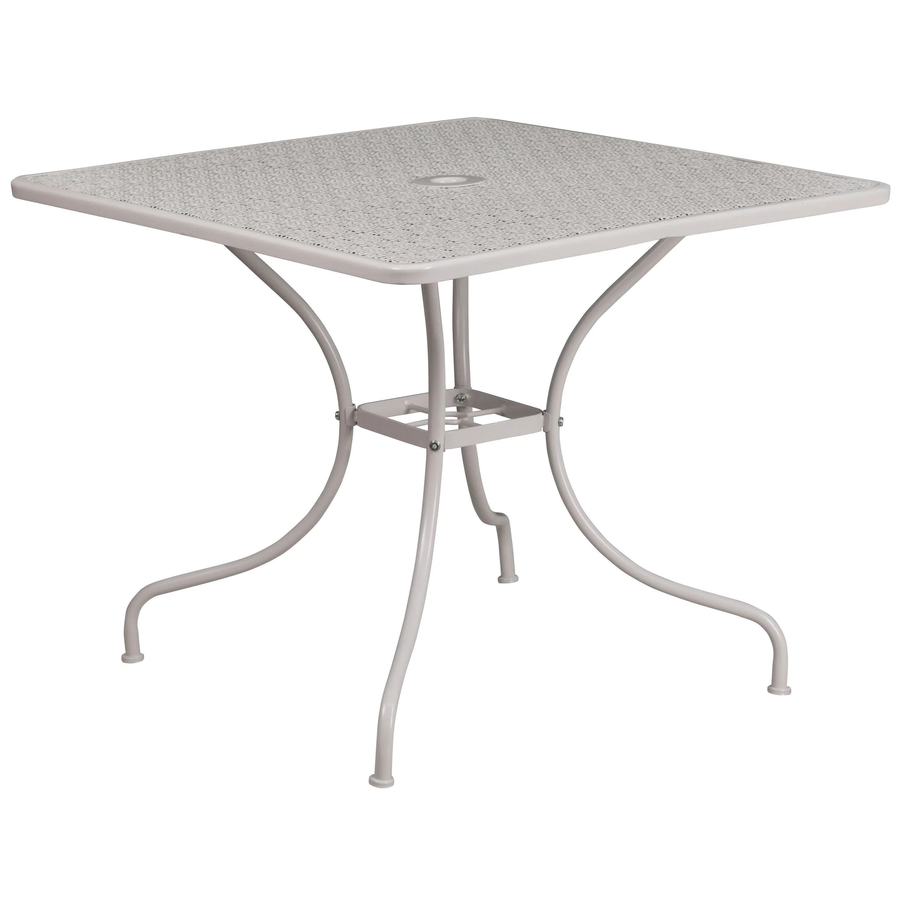 35.5SQ Gray Patio Table Set CO-35SQ-02CHR2-SIL-GG