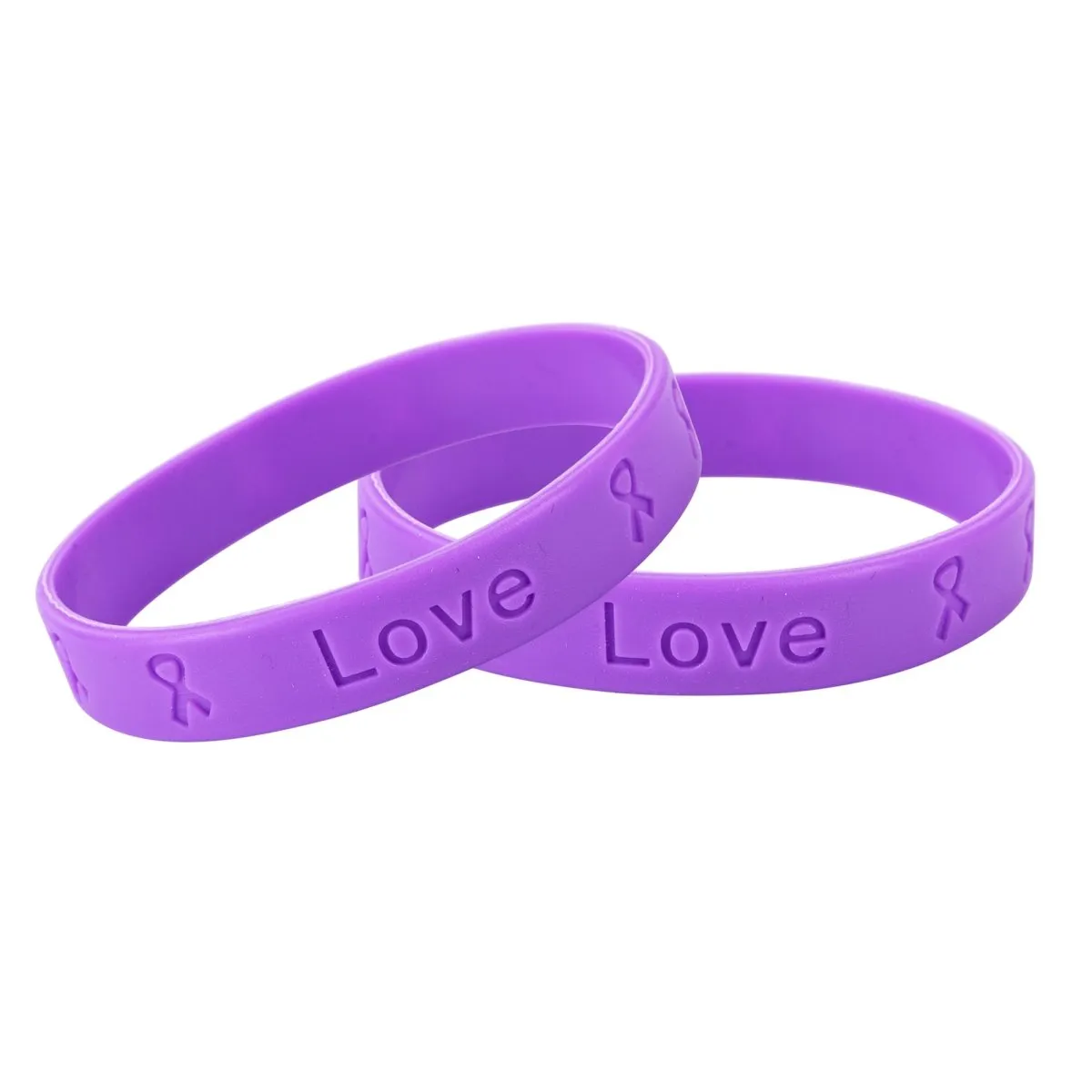 50 Awareness Silicone Bracelets (Pick Your Color/Cause)