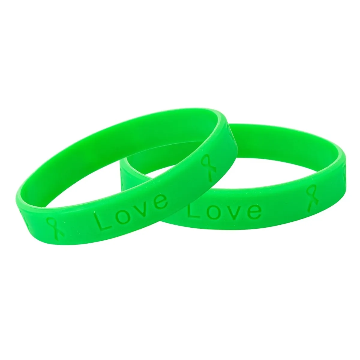 50 Awareness Silicone Bracelets (Pick Your Color/Cause)