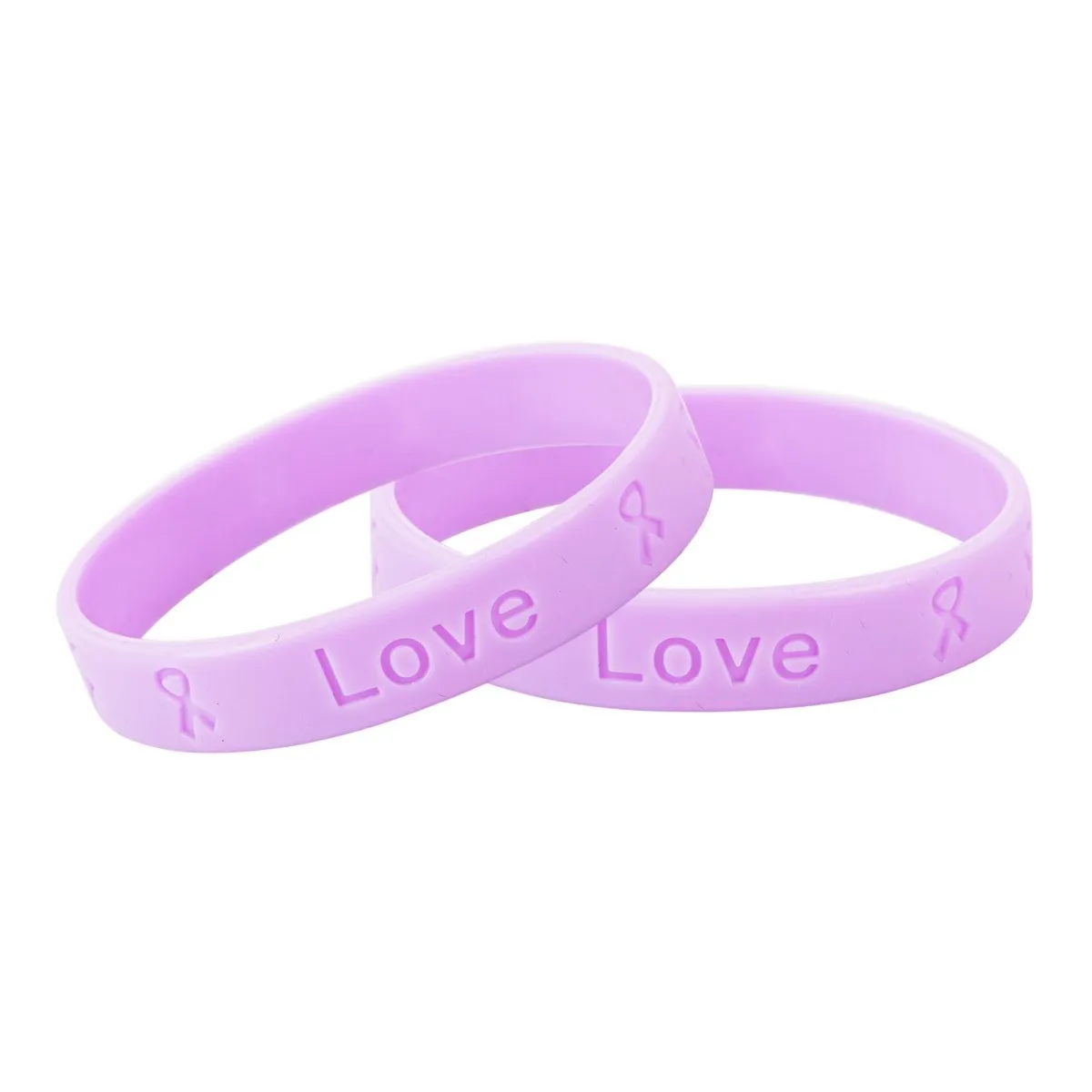 50 Awareness Silicone Bracelets (Pick Your Color/Cause)