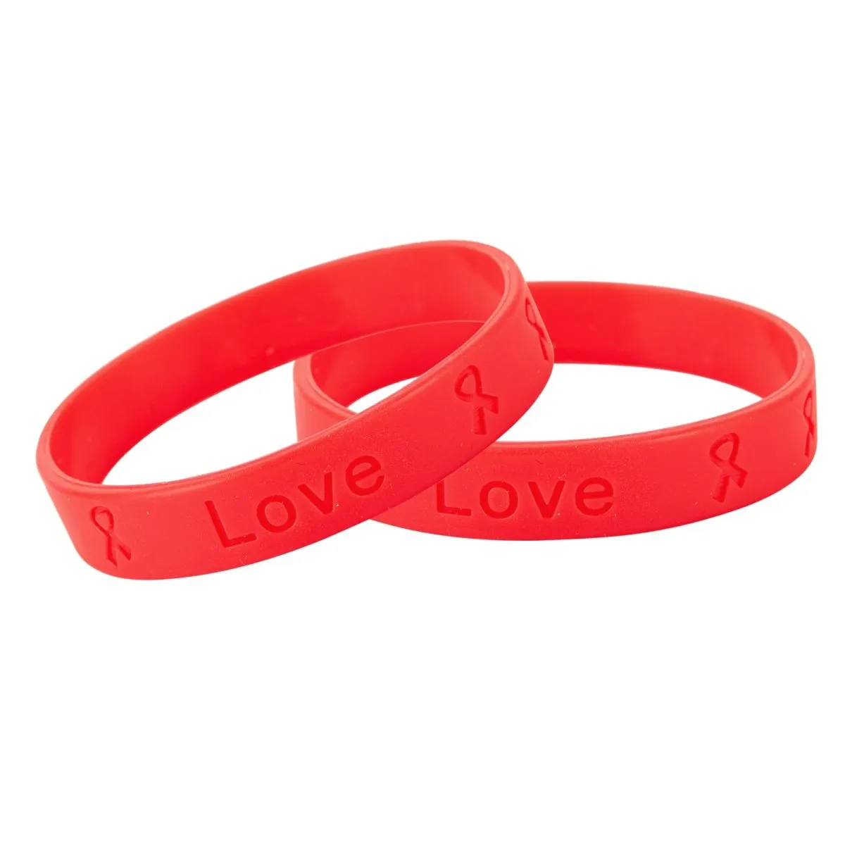 50 Awareness Silicone Bracelets (Pick Your Color/Cause)