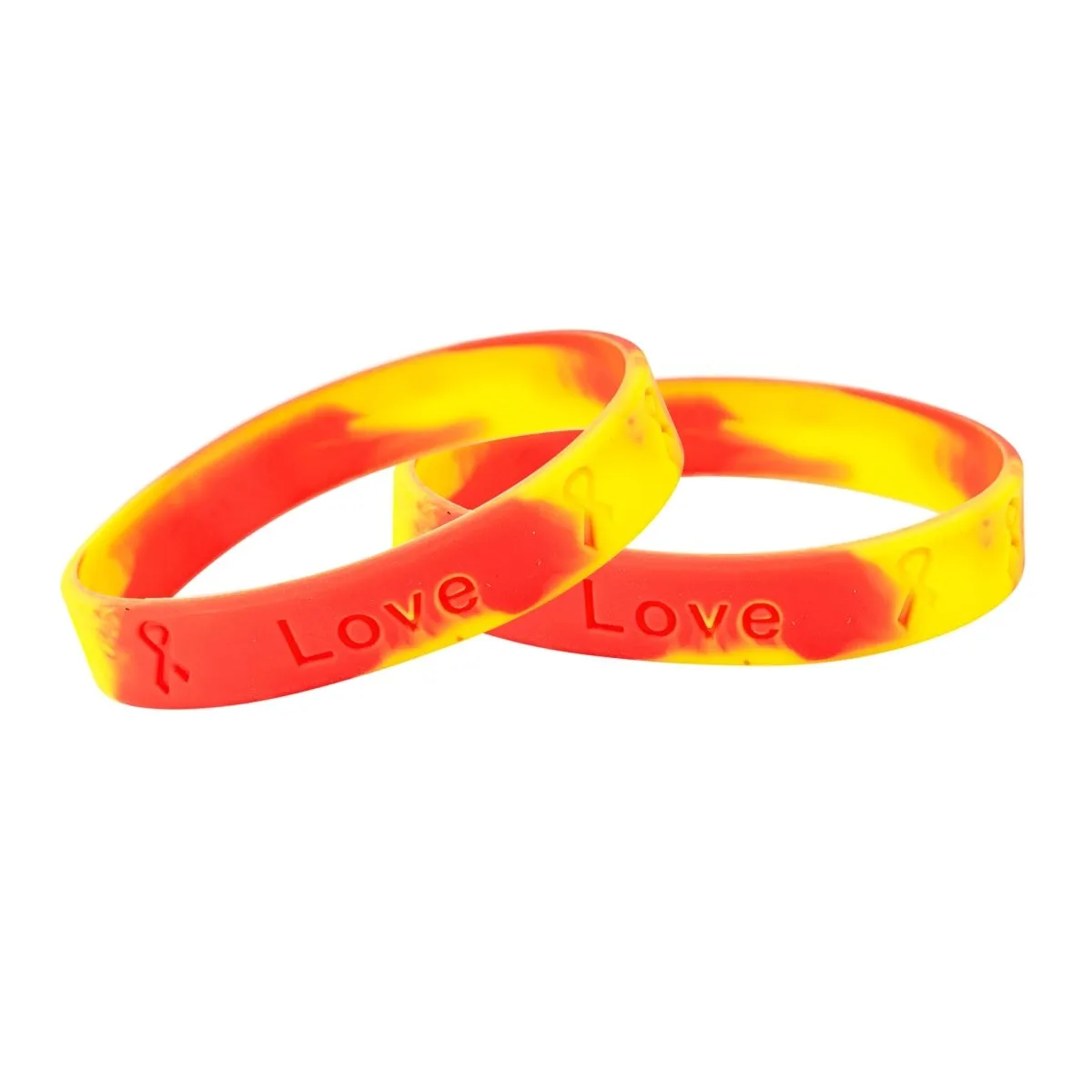 50 Awareness Silicone Bracelets (Pick Your Color/Cause)