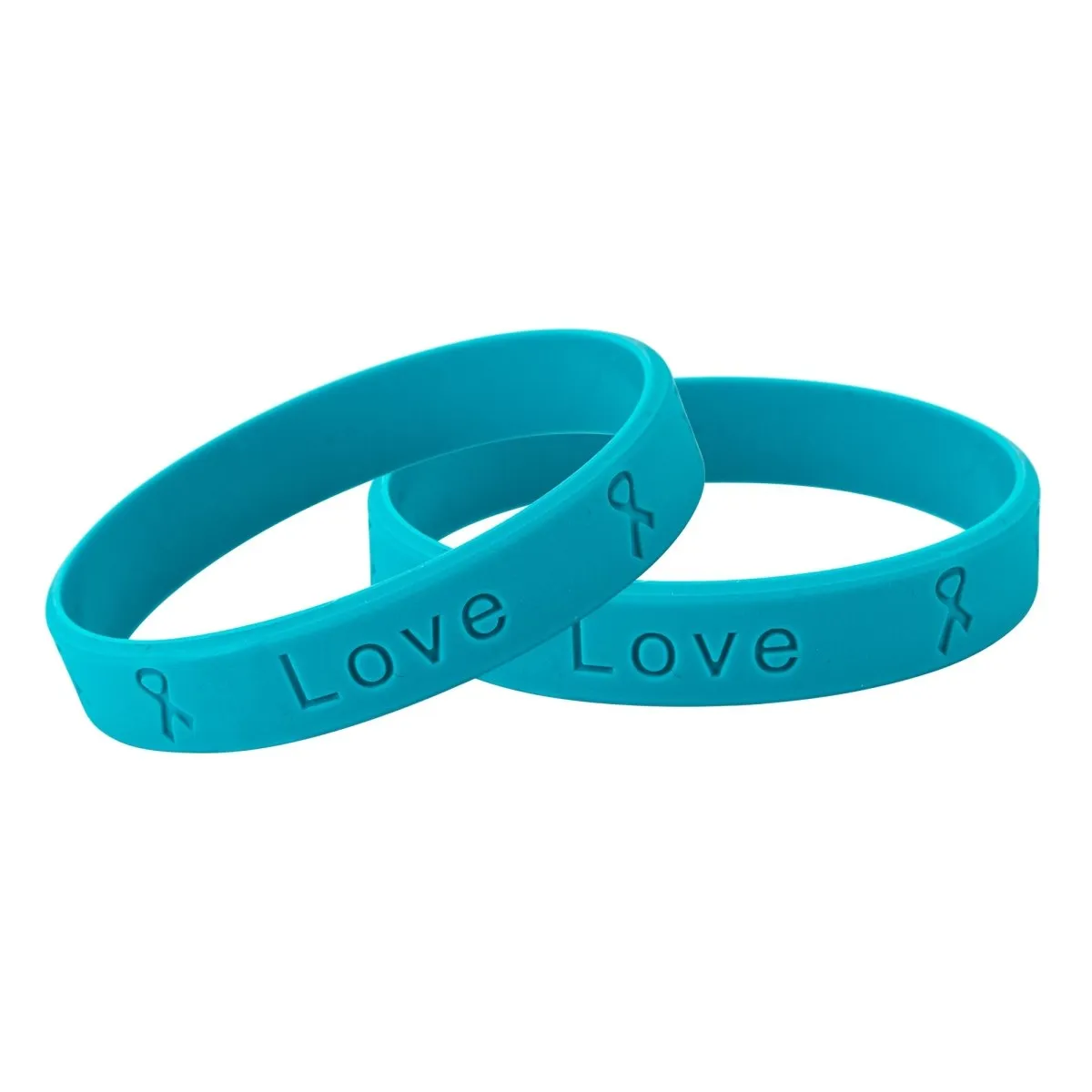 50 Awareness Silicone Bracelets (Pick Your Color/Cause)