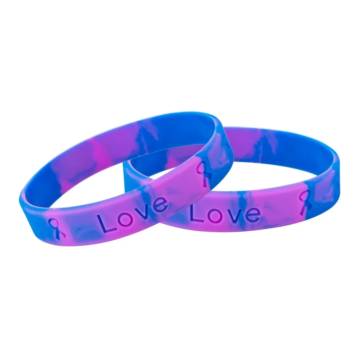 50 Awareness Silicone Bracelets (Pick Your Color/Cause)