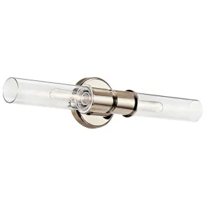 Aviv 24" 2-Lights Wall Sconce, Polished Nickel Finish