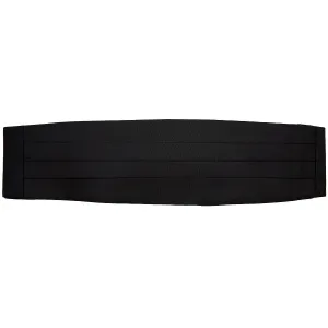 Barathea Cummerbund - Black - Silk