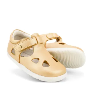 Bobux Step Up Zap II Pale Gold Closed Toe Sandal