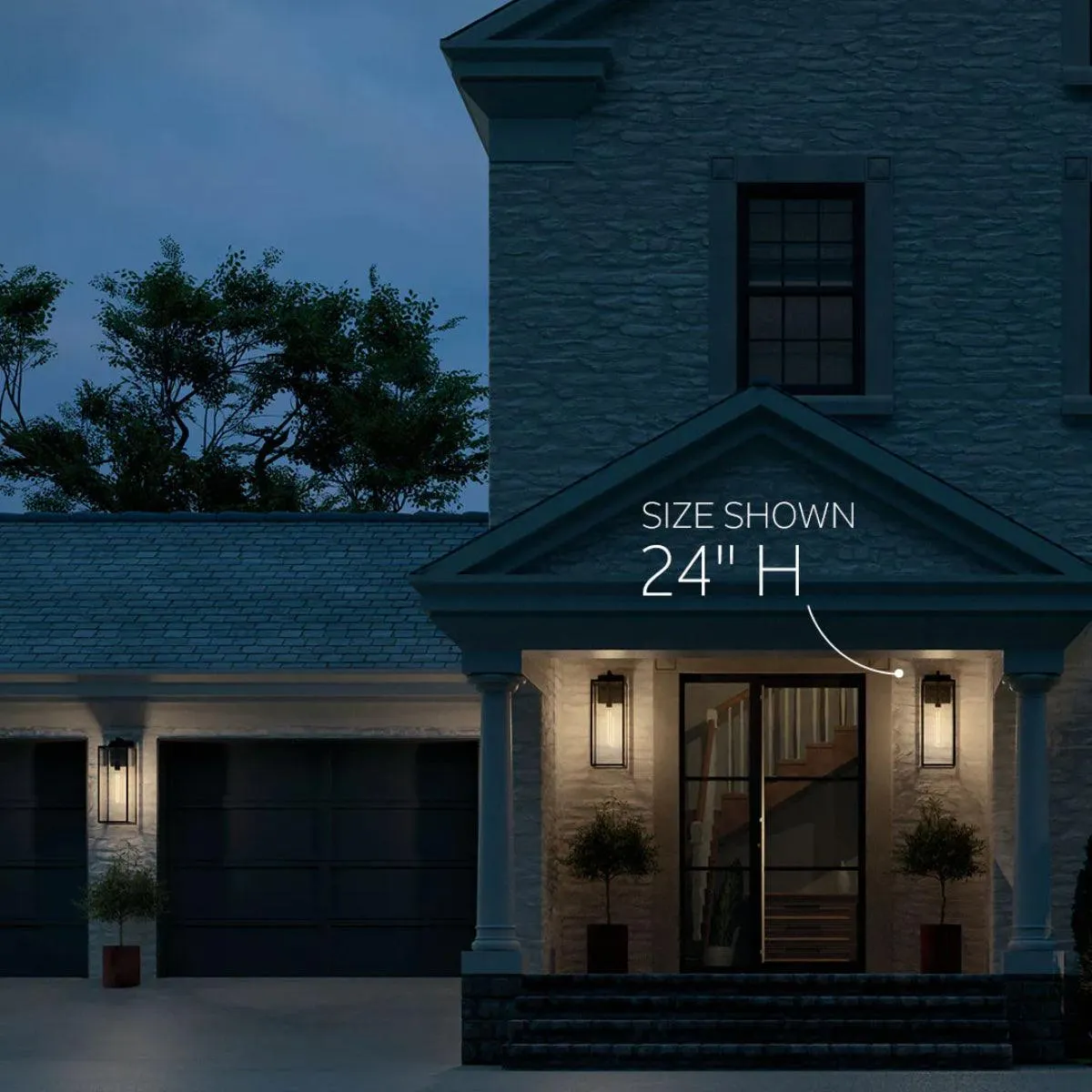 Branner 14 In 1-Light Outdoor Wall Light with Clear Glass, Black Finish