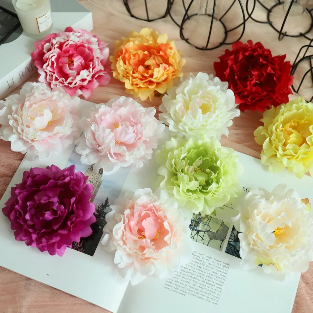 Bulk Peonies Silk Flowers for Cake Toppers Flower Wall DIY