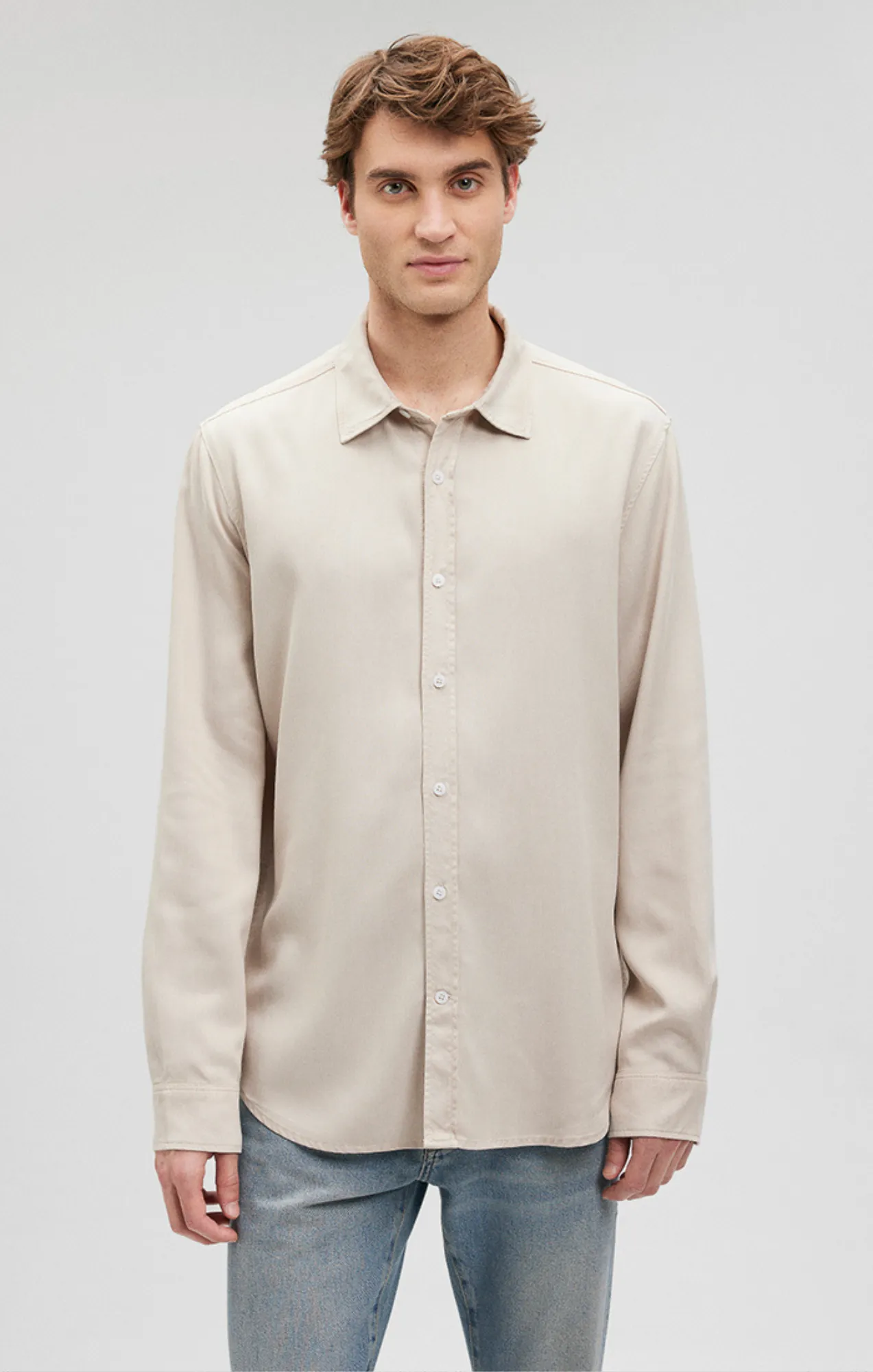 BUTTON-UP LONG SLEEVE SHIRT IN MOONSTRUCK