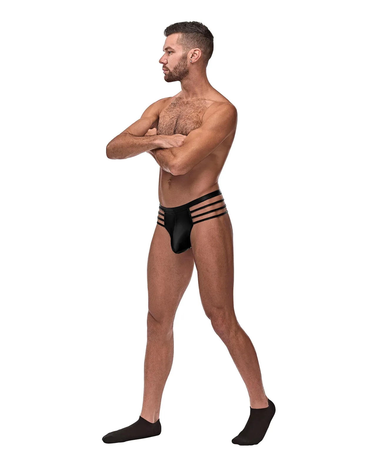 Cage Matte Cage Thong - Black