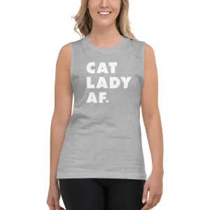 Cat Lady AF Unisex Tank Top