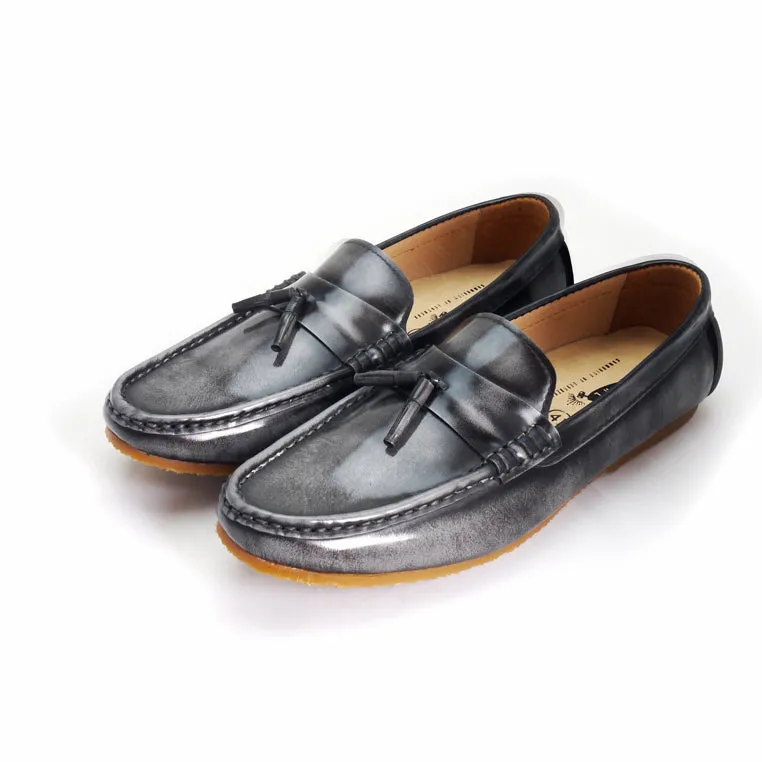 Comfy Tassel Loafer European Brush Off Ash Grey