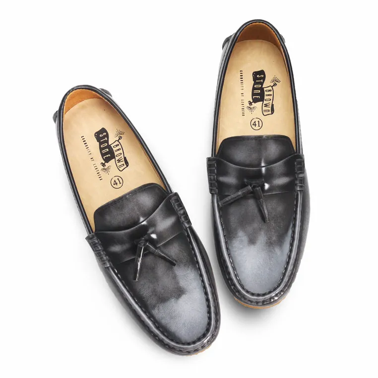 Comfy Tassel Loafer European Brush Off Ash Grey