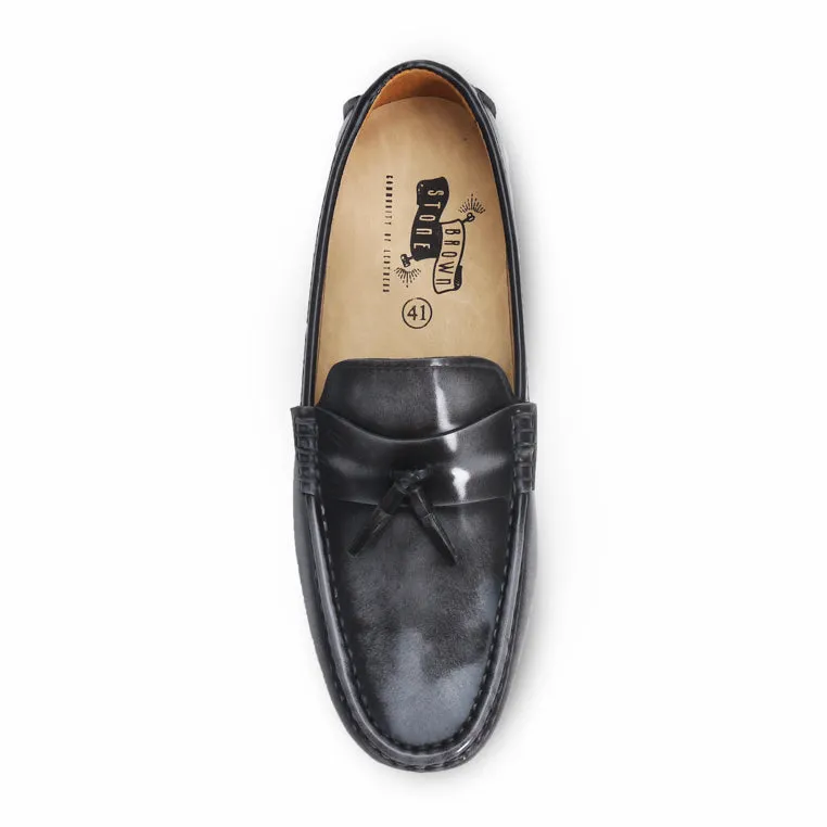 Comfy Tassel Loafer European Brush Off Ash Grey