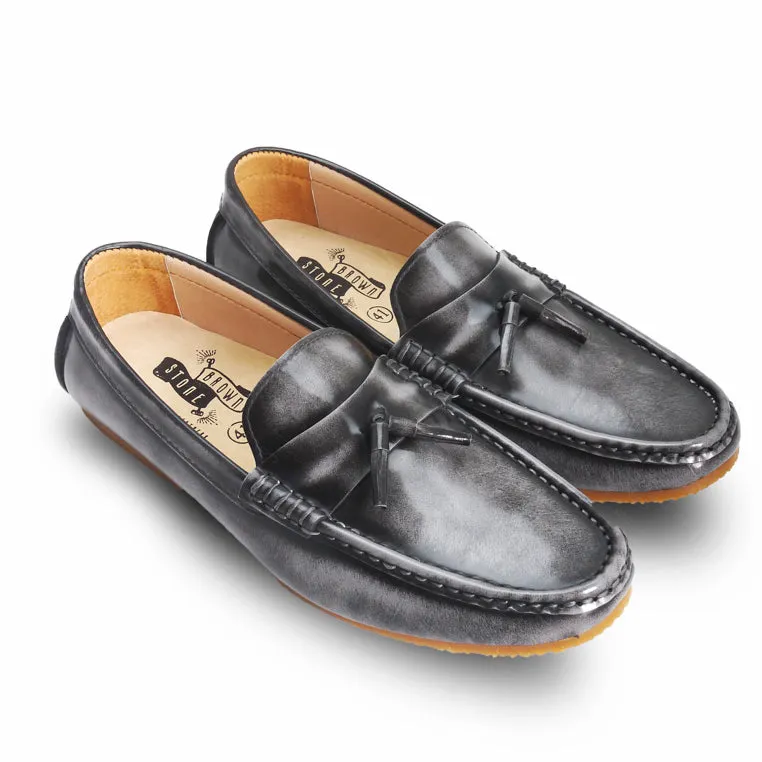 Comfy Tassel Loafer European Brush Off Ash Grey