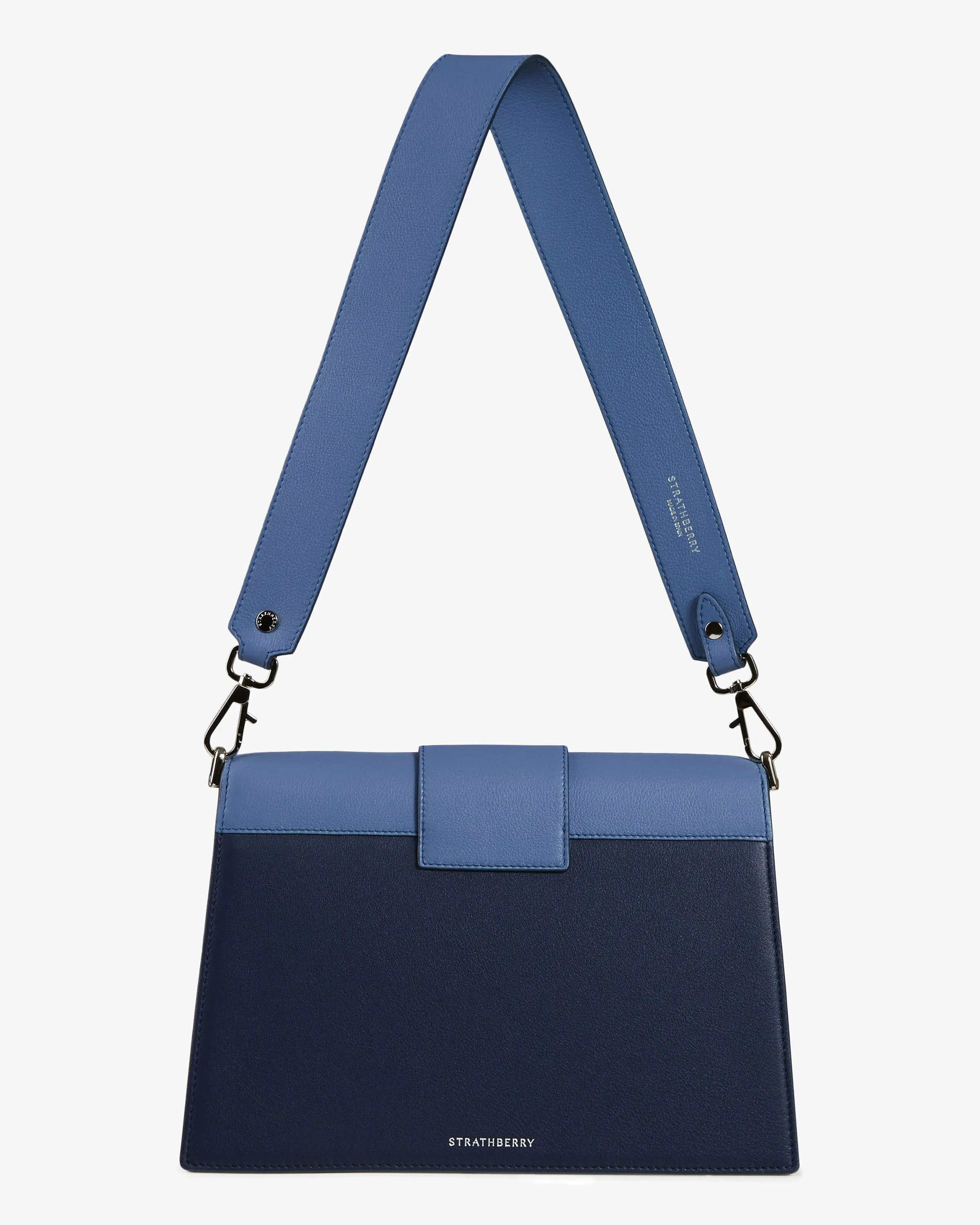 Crescent Shoulder - Navy/Sea Blue with Silver Hardware