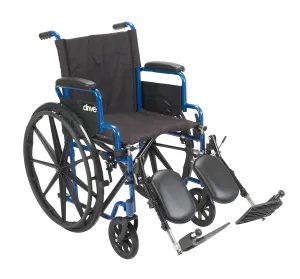 Drive Medical bls16fbd-elr Blue Streak Wheelchair with Flip Back Desk Arms, Elevating Leg Rests, 16" Seat