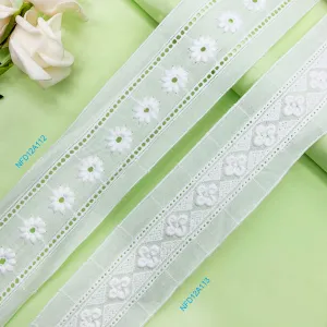 Embroidery lace with cotton fabric NFD12A112-113