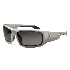 Ergodyne Skullerz Odin Safety Glasses, Matte Gray Frame, Smoke Lens, 1 Each