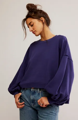 Free People Trish Sweatshirt- Eclipse