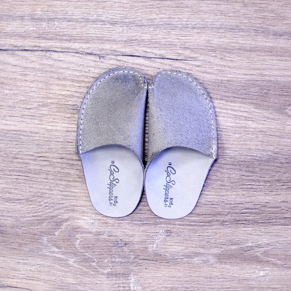 Gray CP Slippers Kids Minimalist