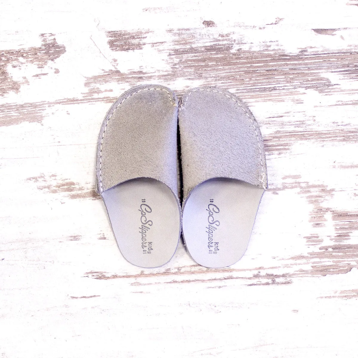 Gray CP Slippers Kids Minimalist