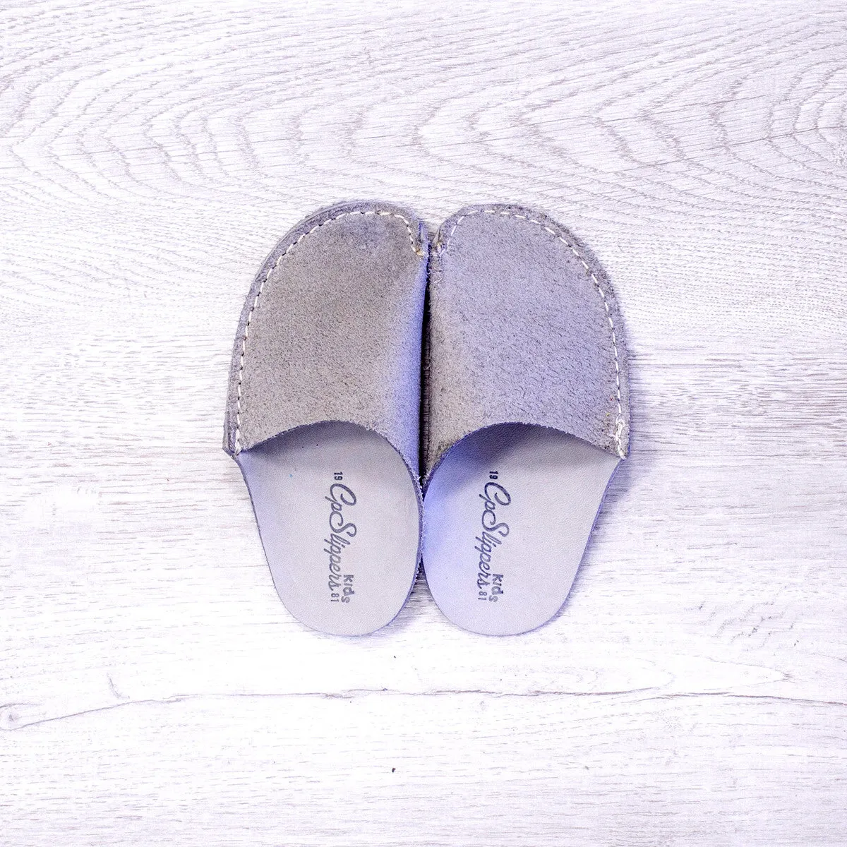 Gray CP Slippers Kids Minimalist