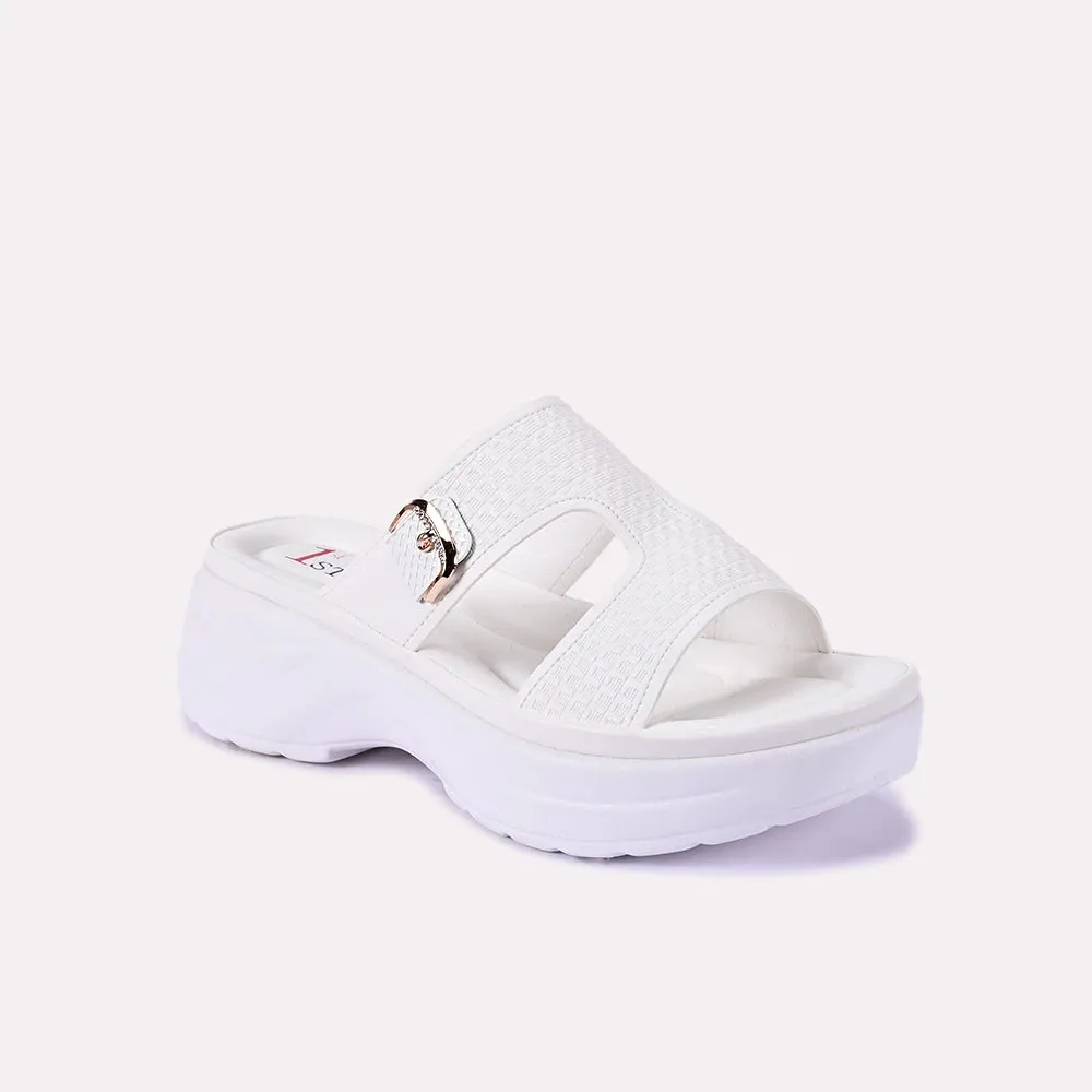 Kylie White Chunky Slippers 0412579