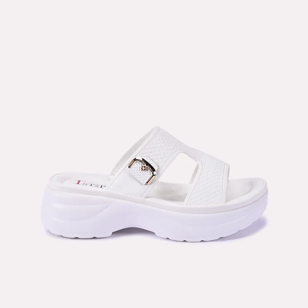 Kylie White Chunky Slippers 0412579