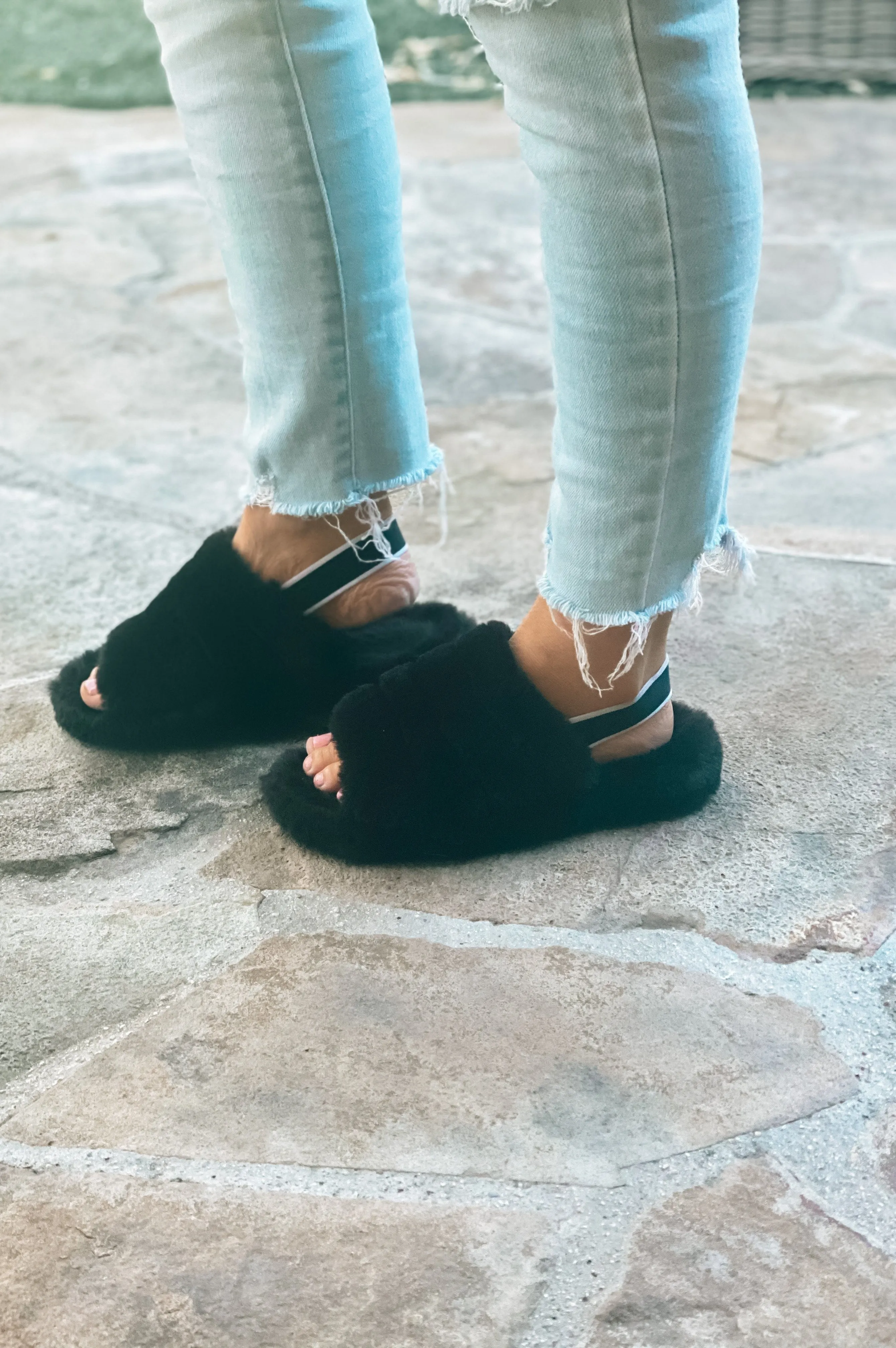 Lap of Luxury Slippers Black