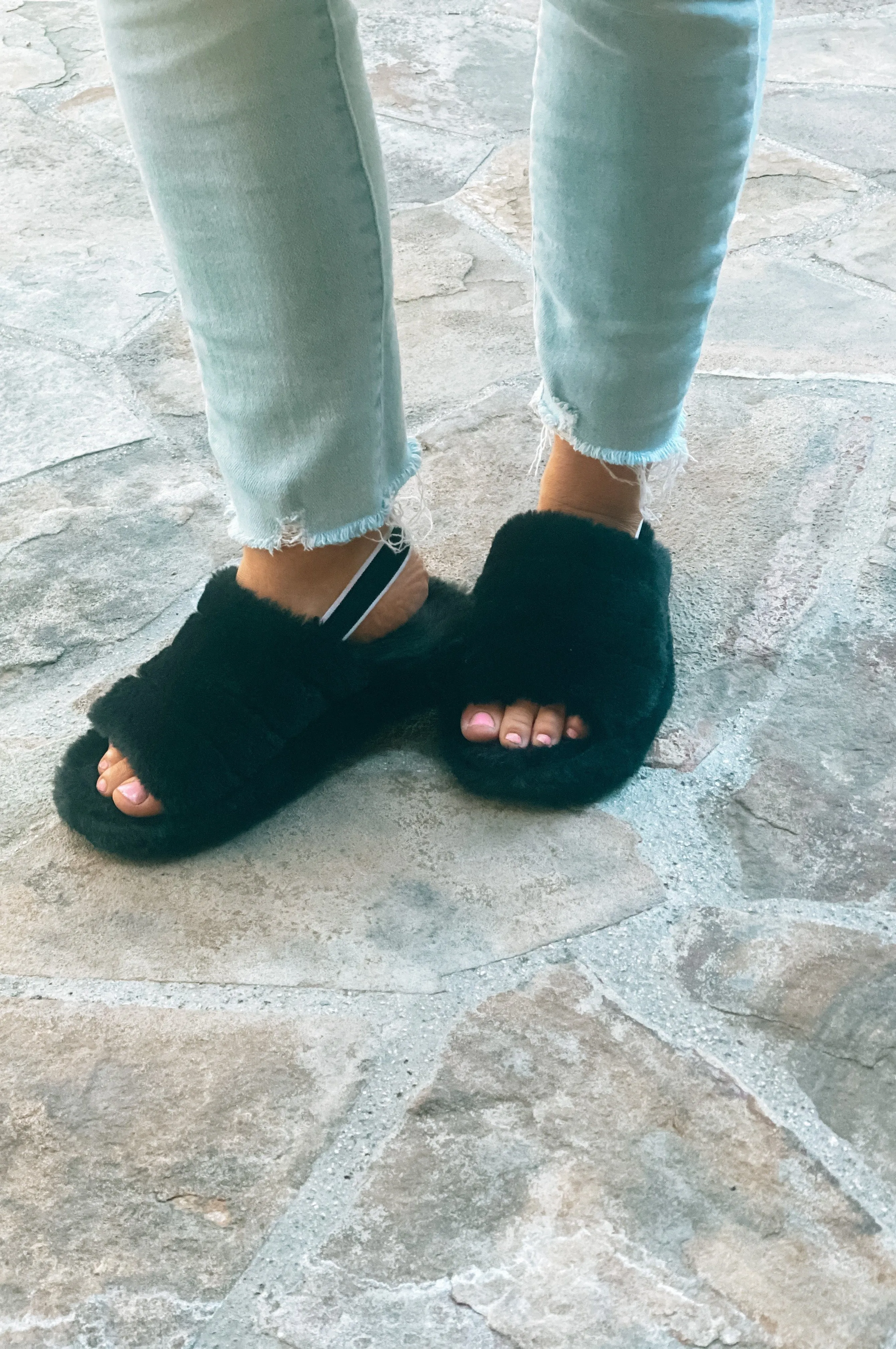 Lap of Luxury Slippers Black