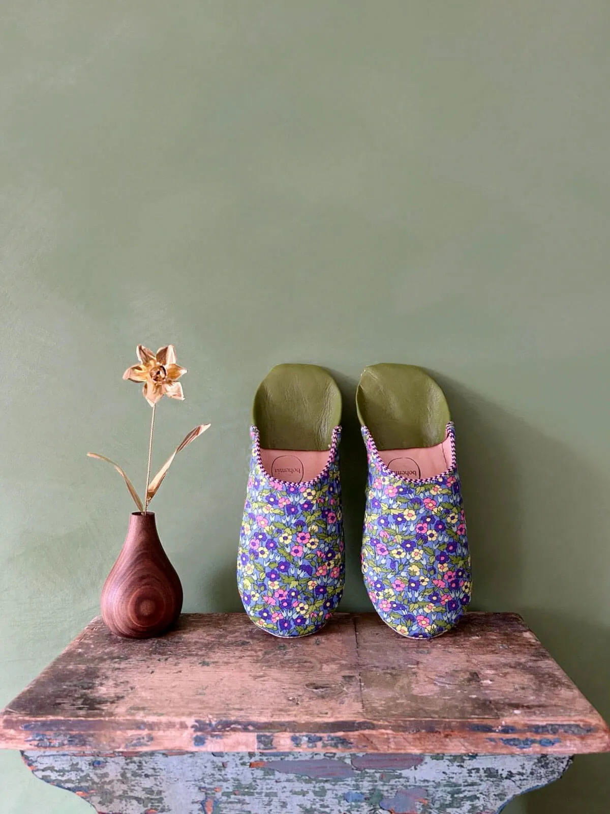 Liberty Print Babouche Slippers, Piccadilly Poppy