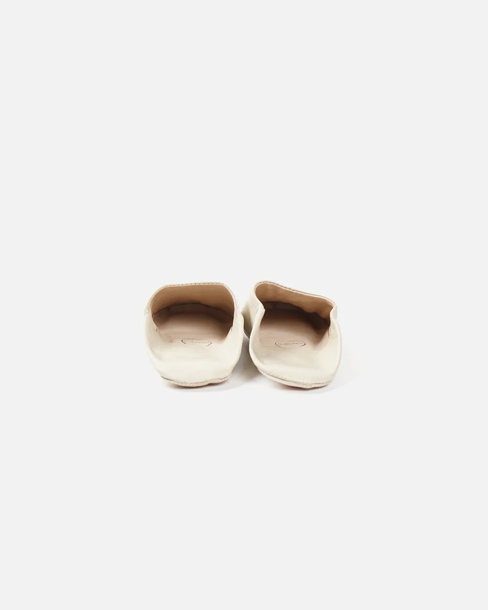 Moroccan Babouche Basic Slippers, White