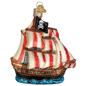 Old World Christmas Pirate Ship Ornament