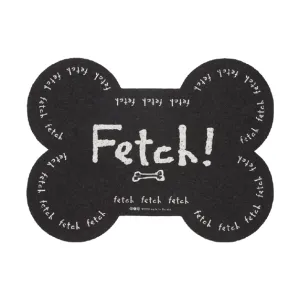 ORE Pet Mini Fetch Black Recycled Rubber Pet Placemat