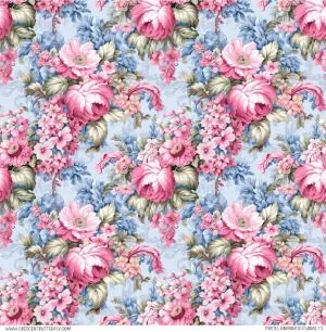 Pastel Romantic Floral 15 Printed Vinyl Sheet/Wrap