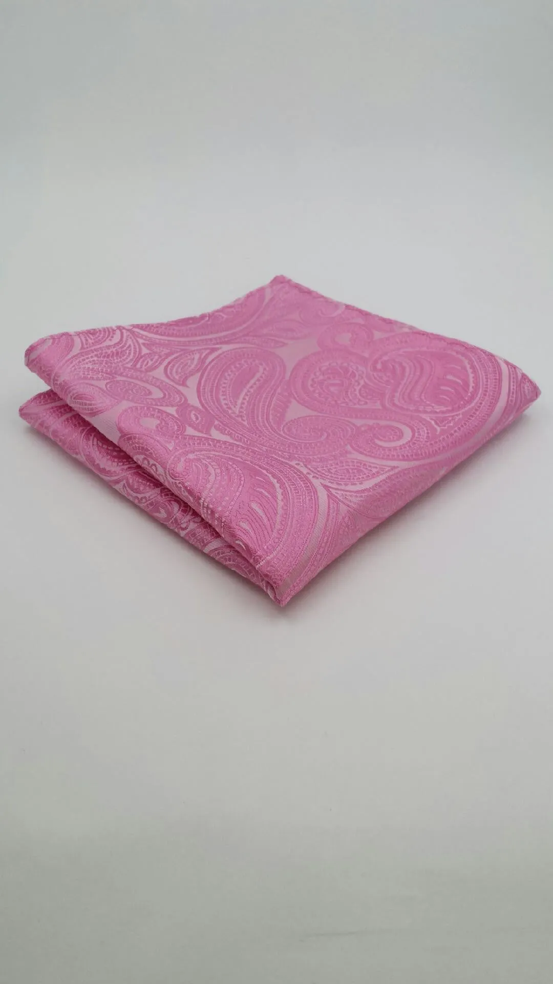 Pink Paisley Pocket Square