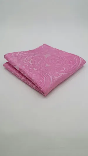 Pink Paisley Pocket Square