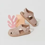 Pretty Brave Frankie Closed Toe Leather Sandal Blush Pink 29-30