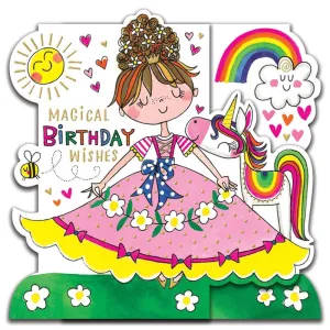 Rachel Ellen Princess Unicorn Birthday Card