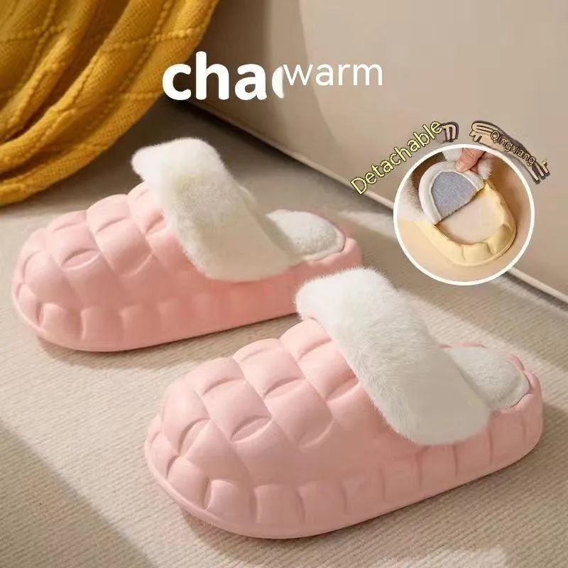 Removable Cotton Slippers Home Non-slip