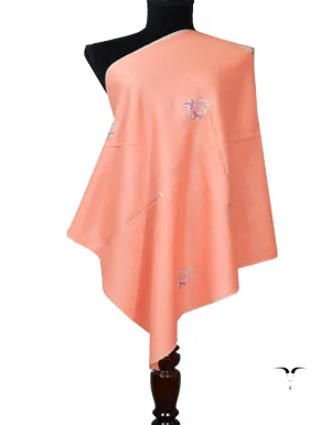 salmon Embroidery Pashmina Stole 7819