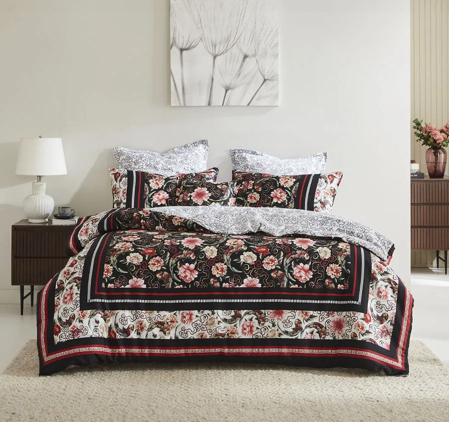 Shanghai Nights Quilt Cover Set Range Black