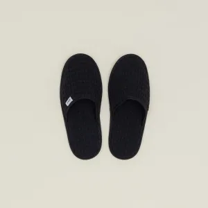 Simple Waffle Slippers - Black