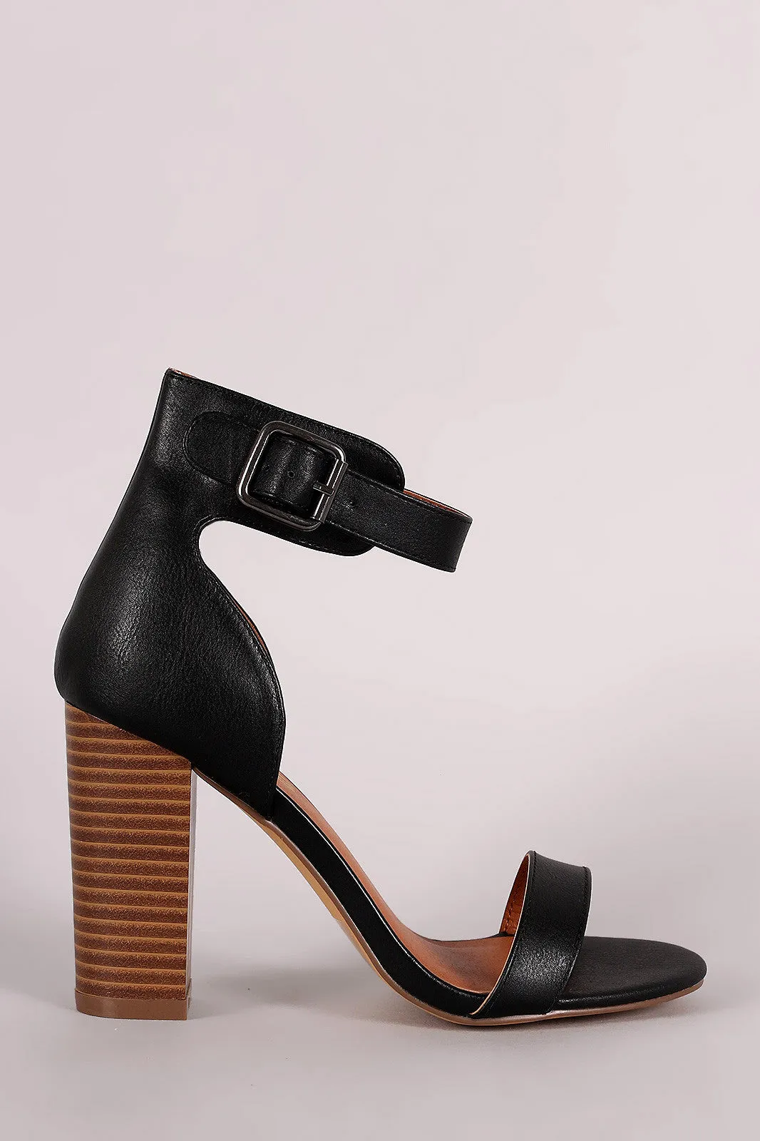 Single Band Ankle Cuff Chunky Heel