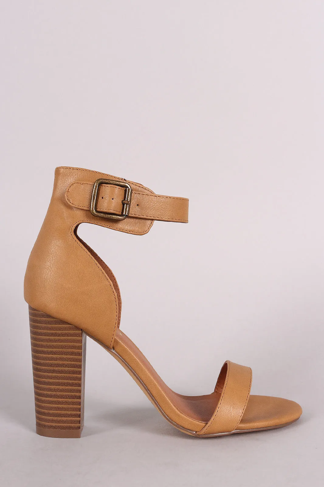 Single Band Ankle Cuff Chunky Heel