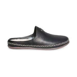 UGG Tamara Leather Black Slippers - Women's