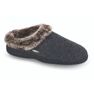 Women's Faux Fur Chinchilla Clog with Indoor/Outdoor Sole